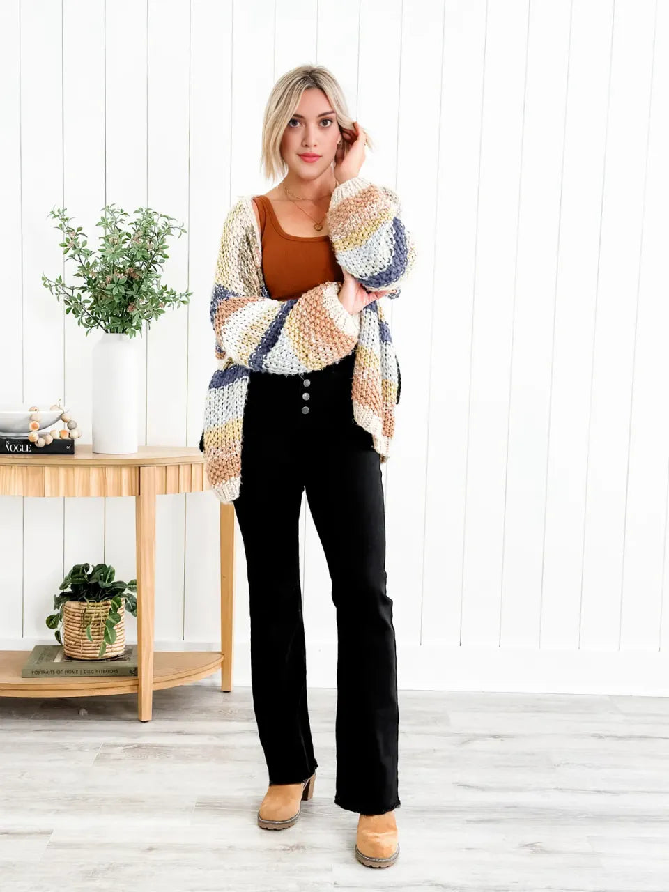 Mid Rise Button Fly Bootcut Jeans (Buy 2 Free Shipping)